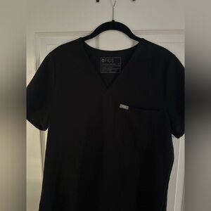 Figs Black M One Pocket Scrub Top